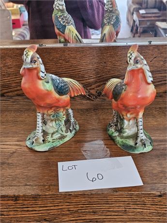 MCM Pheasant Bird Figurine Pair