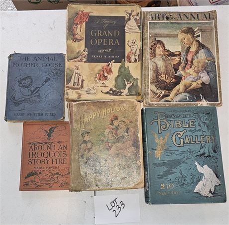 Mixed Vintage Books - Grand Opera / Bible Galley / Mother Goose & More