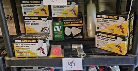 Central Pneumatic Gravity Feed Sprayers & Paint Cups & More