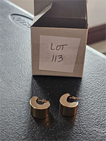 14K Gold Huggie Earrings – 2.3 dwt