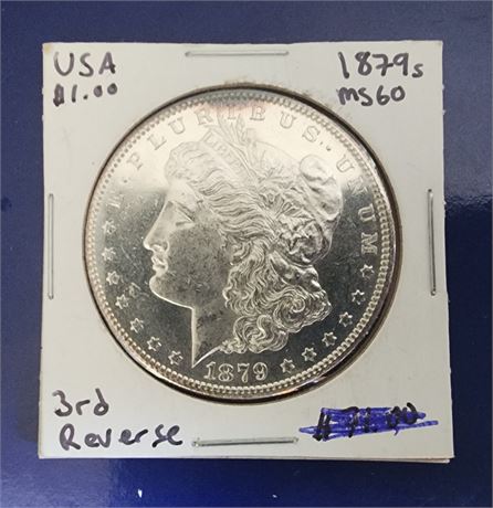 Morgan Silver Dollar 1879-S, 3rd Reverse