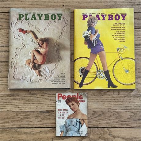 Early 70's Playboy Magazines and 1953 People Day