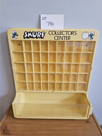 Vintage Smurf Collector's Center Store Display Shelf/Case