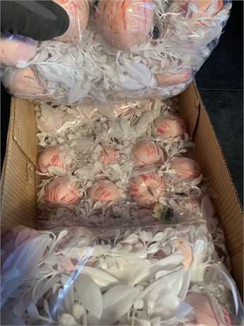 Artificial Pink & White Apple Fruit Flower Pick Bundles - Total of 6 Boxes