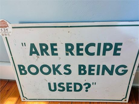 Kitchen Signage - Are Recipe Books Being Used