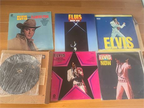 Elvis Vinyl Record Album Lot of 6