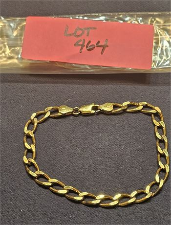 Sterling (Goldtone) 8" Italian Link Bracelet 0.31 ozt