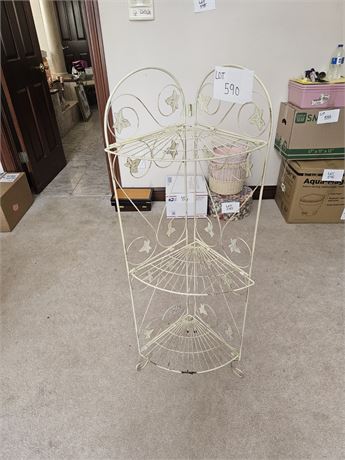 Metal Folding Corner Shelf