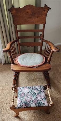 Antique Rocking Chair, Prayer Stool
