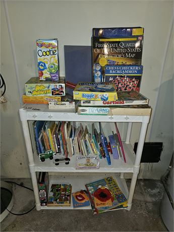 Mixed Board Games & Childrens Books - Sesame Street/Cootie/Checkers & More