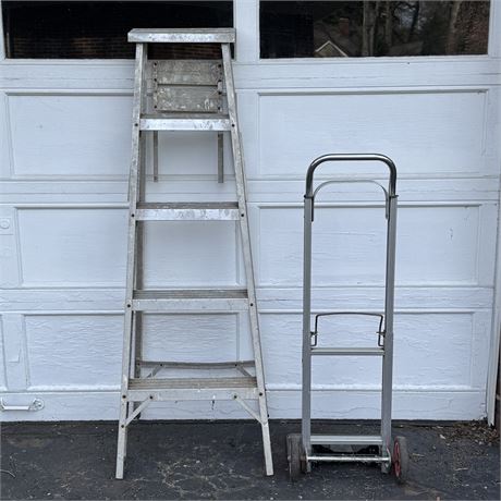 Aluminum Step Ladder and Lightweight Hand Truck