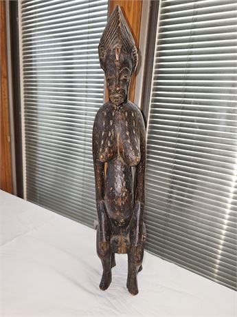 African Carved Wood Fertility Statue