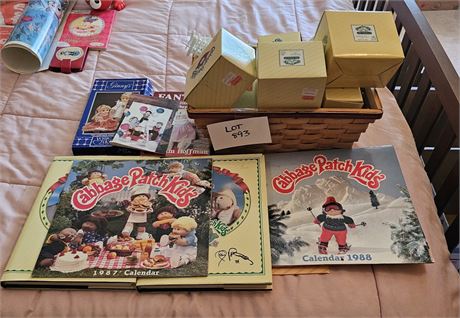 Vintage Mixed Cabbage Patch Porcelain Figurines, Books & More