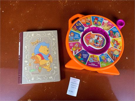 Western Winnie the Pooh Book-Shaped Tin & Mother Goose See N Say Toy