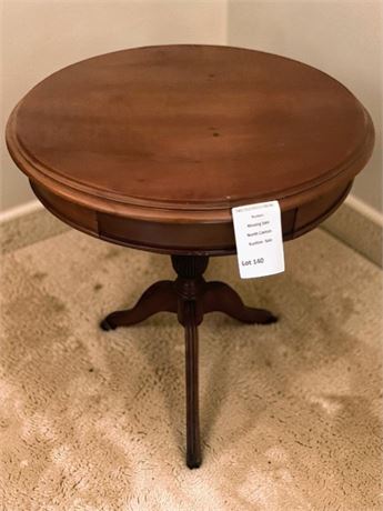 Vintage Mahogany Drum/Pedestal Accent Table