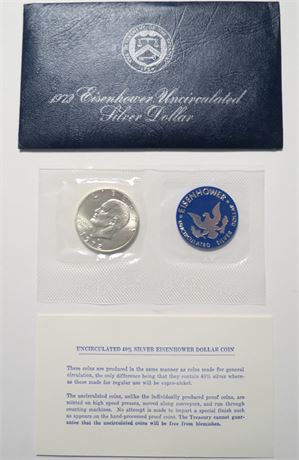 1972 Eisenhower Uncirculated Silver Dollar
