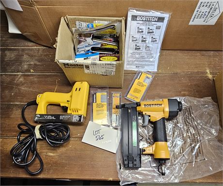 Arrow Power Stapler W/Staples & Bostitch Nailer & Nails