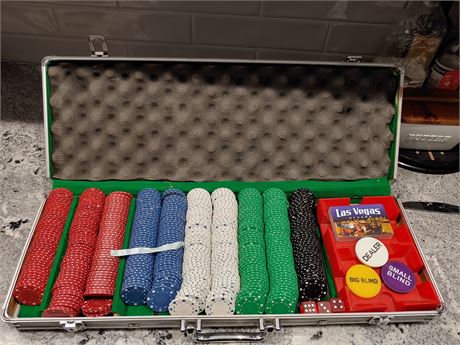 Poker Chip Set in Case-Heavy Duty