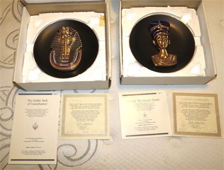 "Nefertiti - The Eternal Beauty" "The Golden Mask Of Tutankhamun" Plates