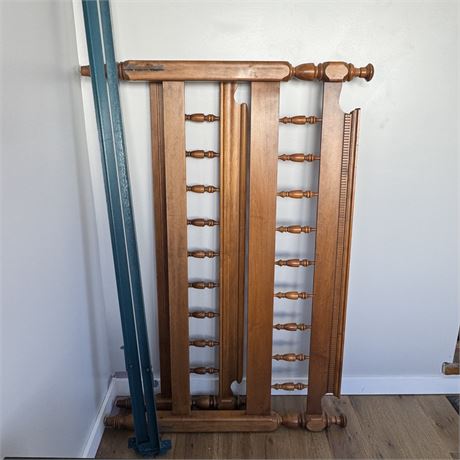 Full Size Bed Frame w/ Solid Oak Headboard/Footboard