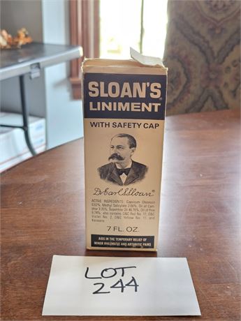 Slone's Liniment Bottle with Original Box