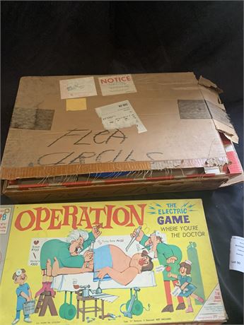 Spiegel Flea Circus Game (1966) & Vintage Operation Board Game