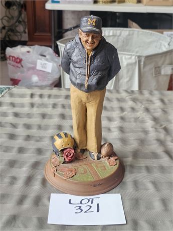 Tom Clark Creations 1983 "Bo Schembechler" Gnome Figurine – Artist Signed in Ink