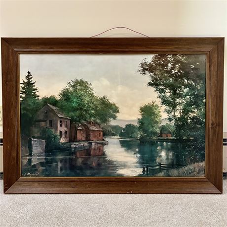 Wood Framed Landscape Art Print - 41 x 29"