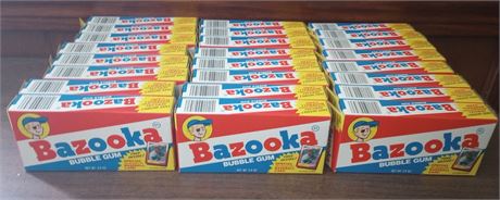 Bazooka Bubble Gum Empty Card Boxes