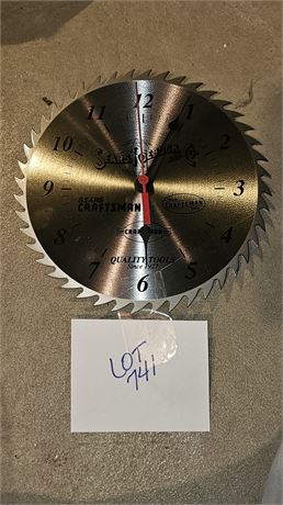 Sears Craftsman Battery Operated Saw Wall Clock 10"