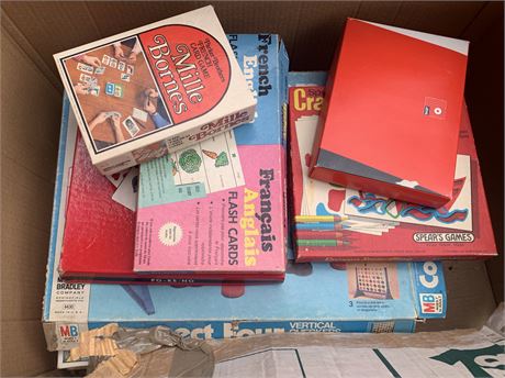 French English Flash Cards By Mille Bornes & Spear's Games/MB, Connect 4 & More