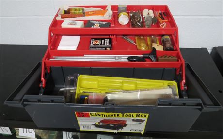 Tool Box Of Gun Cleaning Supplies