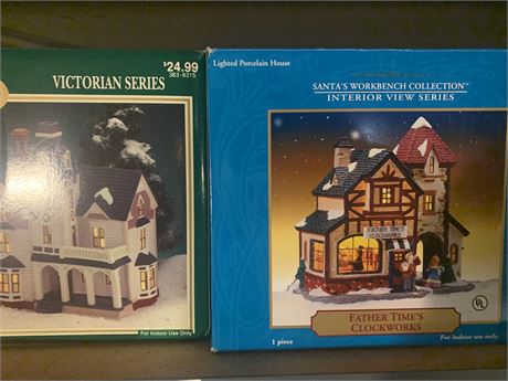 Dickens Collectables Victorian Series Hand Painted Lighted House, Train Station