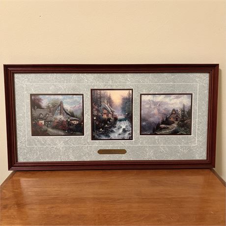 MEASURE - Thomas Kinkade Framed Accent Prints with COA - 21 x 10.5"