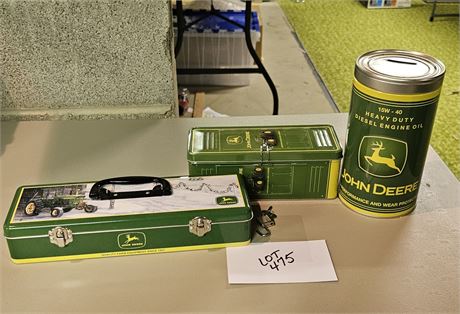 John Deere Tins & Bank