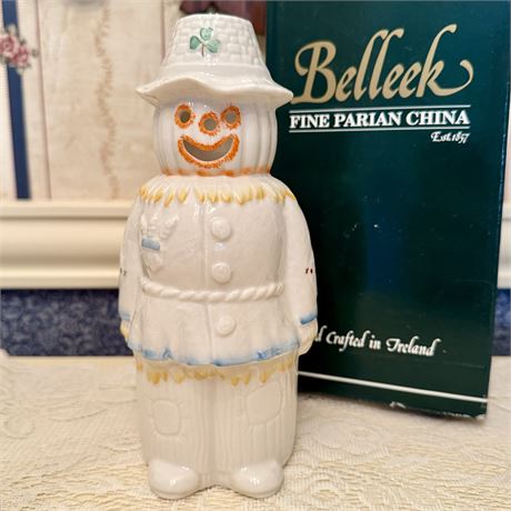 Belleek Ireland Scarecrow Votive Holder w/ Box