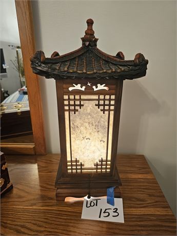 Wood Asian Inspired Lantern Light