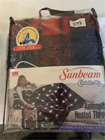 Sunbeam Buffalo Checked Auto Heated Throw Blanket