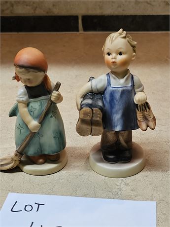 Goebel Hummel "Little Sweeper" & "Boots" Figurines