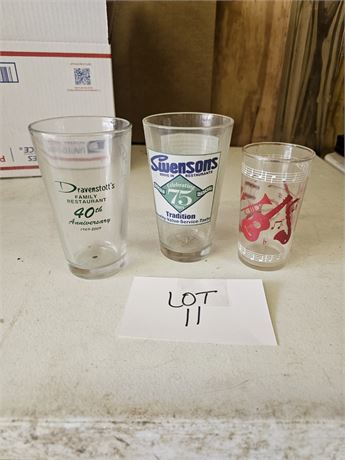 Vintage Swensons Drinking Glasses, Hazel Atlas "Buffalo Gals" Glass & More