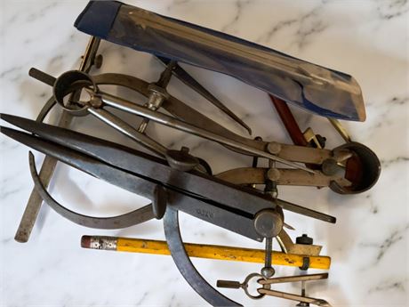 Drafting Tool Lot - Compasses & Drawing Pen Lot
