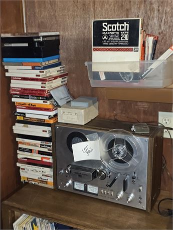 AKAI 4000D Reel to Reel Stereo Tape Deck with Tapes & Reels