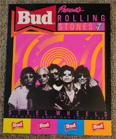 1989 Bud Rolling Stones Poster