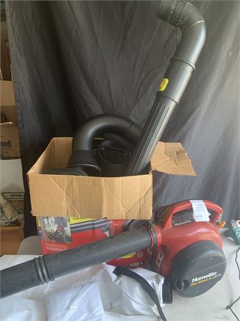 Homelite Vac 200 MPH Force Attack Gas Leaf Blower & Gutter Attachment
