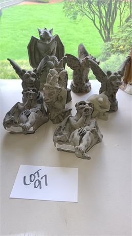 Mixed Gargoyle Lot: Gargoyle Figurines - Different Sizes & Styles