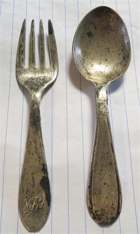 Sterling Silver Small Spoon, Fork