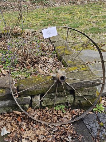 Antique Metal Wagon Wheel