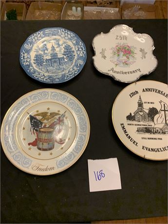 Avon Freedom Plate By Enoch Wedgewood & Independence Hall Bicentennial Plate