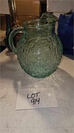 Vintage Teal Libby Ball Pitcher