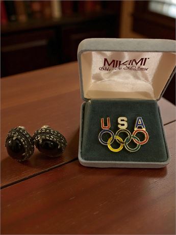 Vintage USA Olympic Rings Lapel Pin/Tie Tack